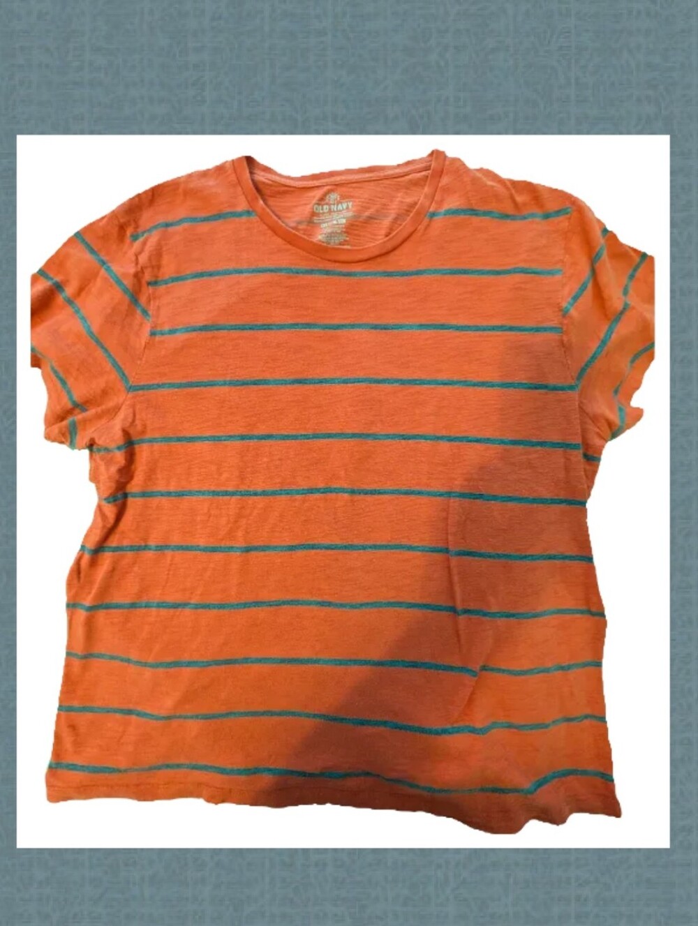Old Navy Red And Gray Striped Men's Tshirt Size XXL